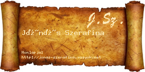 Jónás Szerafina névjegykártya